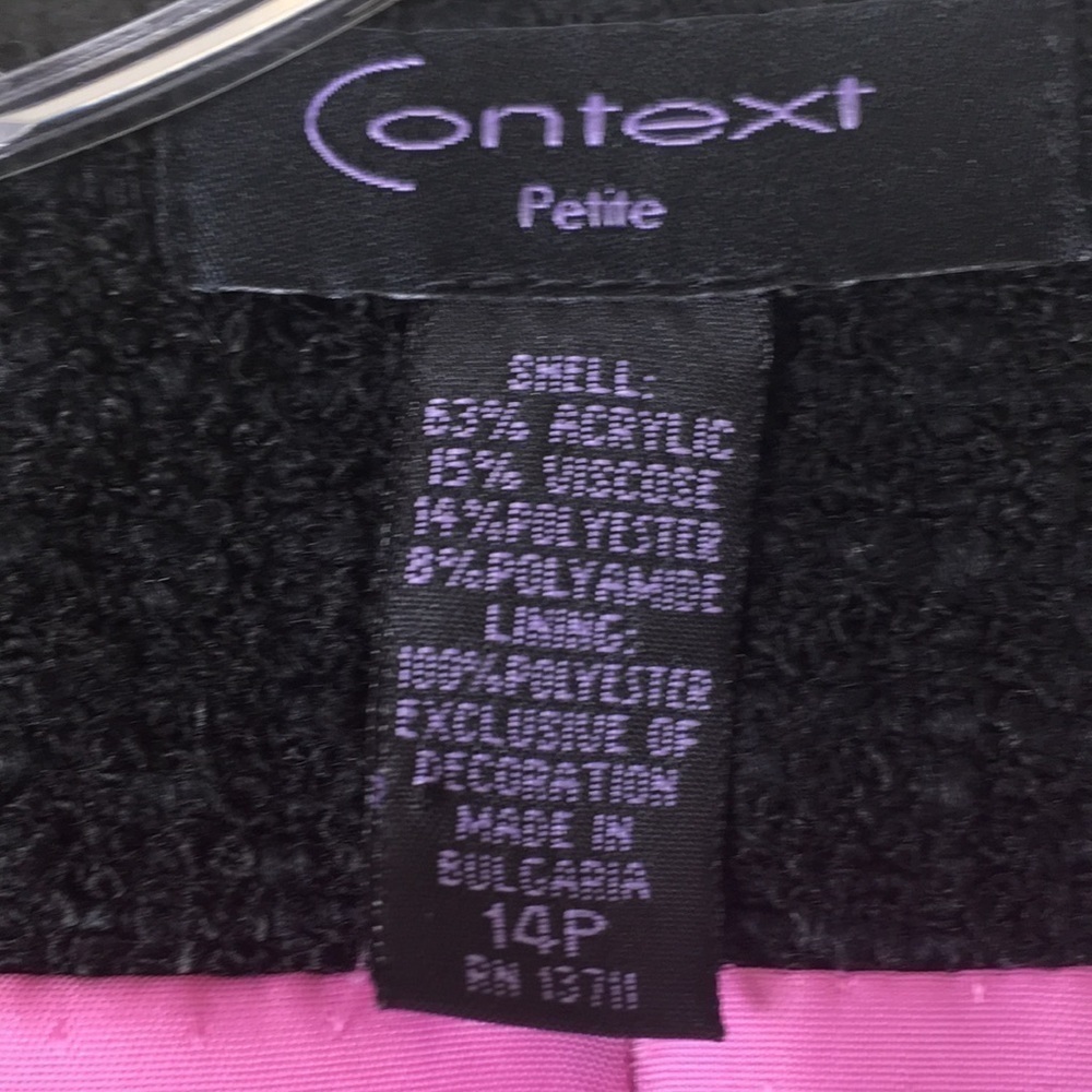 Context, Fully Lined, Jacket, Size 10p, Euc. - image 6